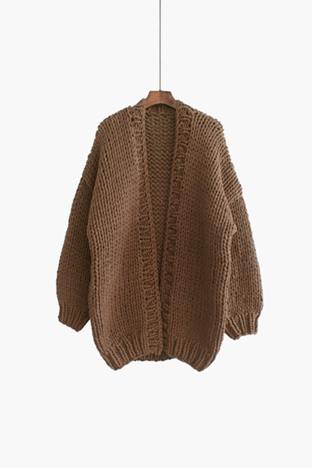 Wynn Black Wool Chunky Cardigan — view 5