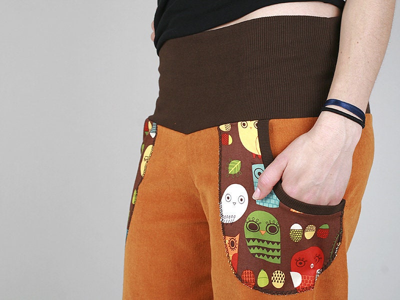 Halle Orange Cotton Corduroy Pants — Strouse's