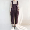 Zelda Black Corduroy Wide-Leg Overalls — Strouse's