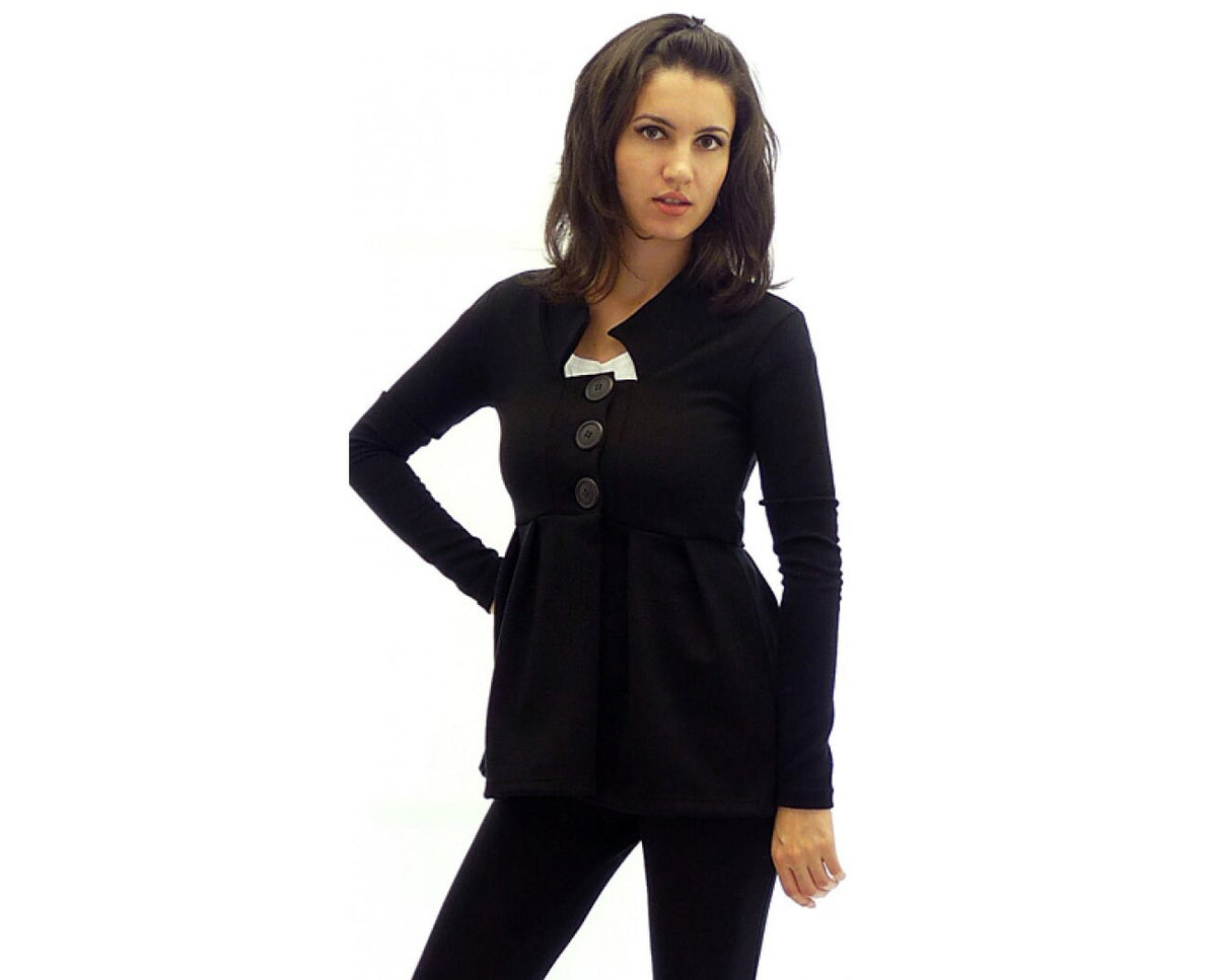 Etta Gray Wool Cardigan — view 5
