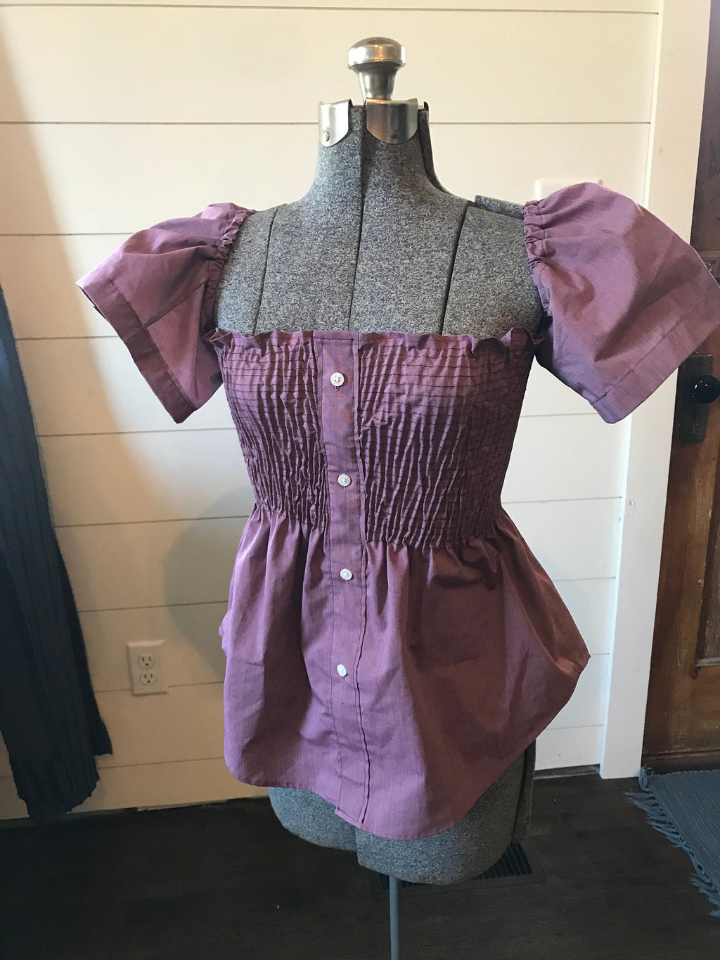 Amara Purple Button-Down Top — Strouse's
