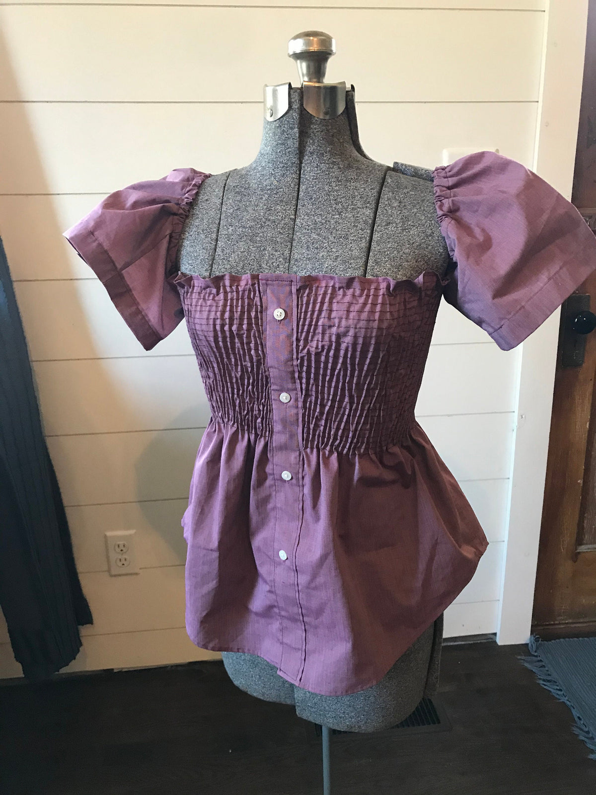 Amara Purple Button-Down Top — Strouse's