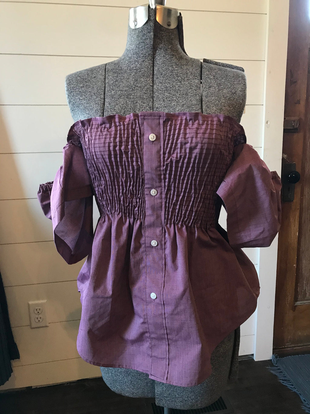 Amara Purple Button-Down Top — view 2