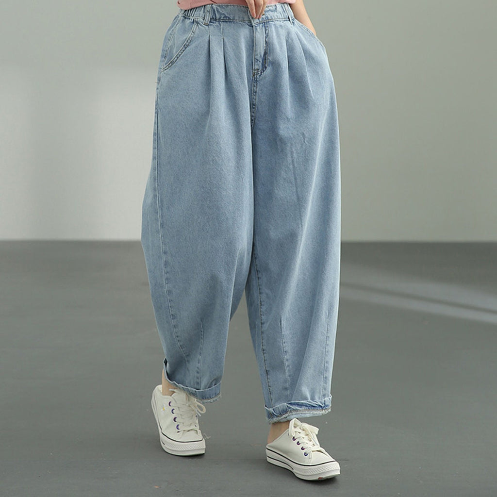 Faye Beige Denim Wide-Leg Jeans — view 4