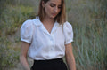 Olive White Linen Button-Down Shirt — Strouse's