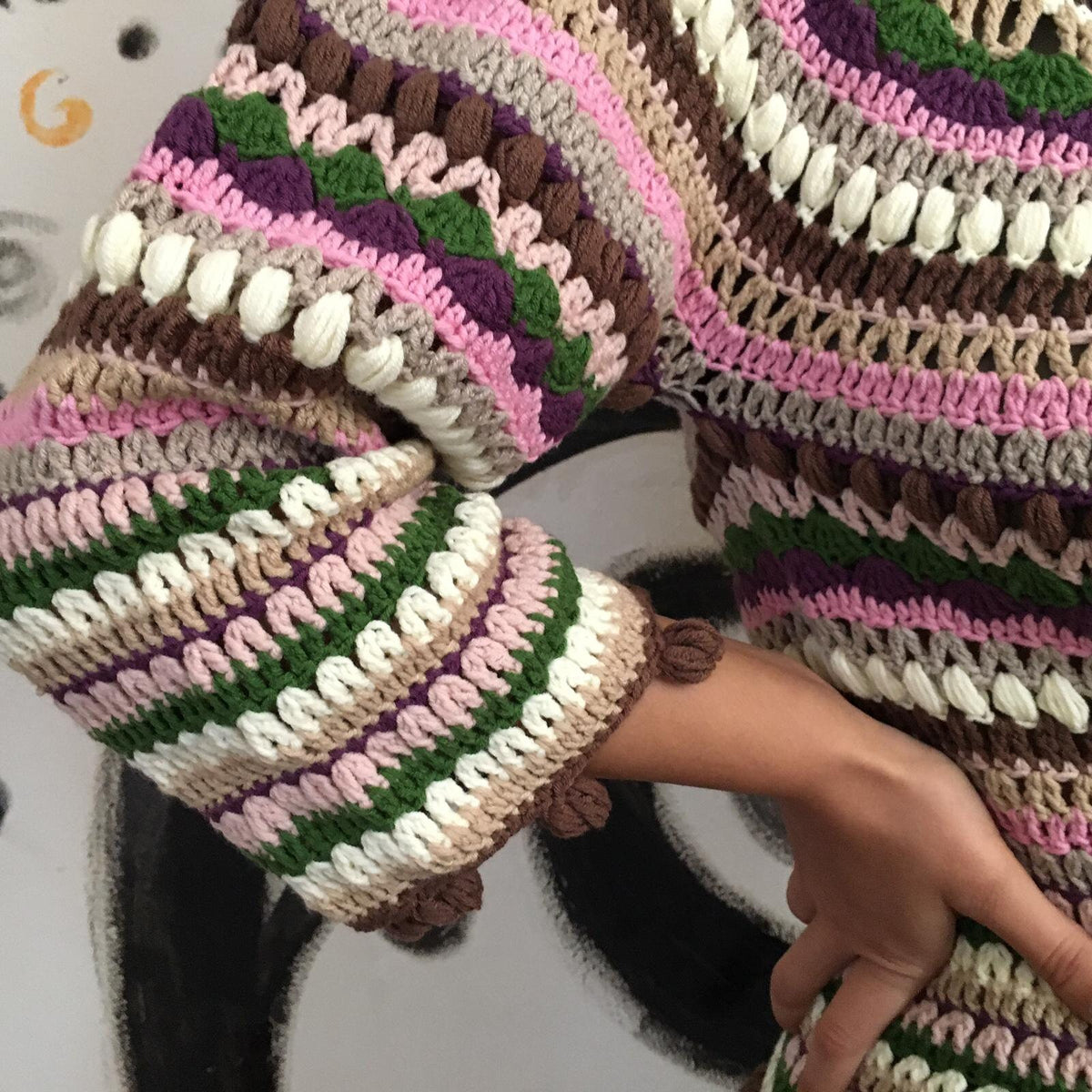 Ines Striped Wool Sweater — view 4