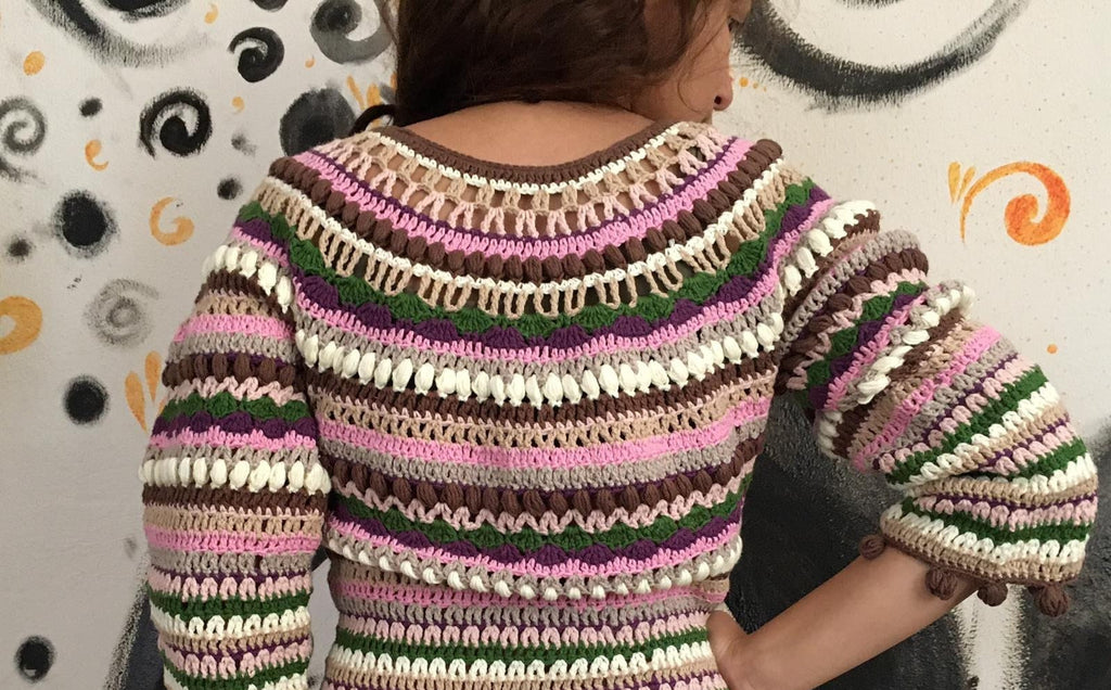 Ines Striped Wool Sweater — view 3