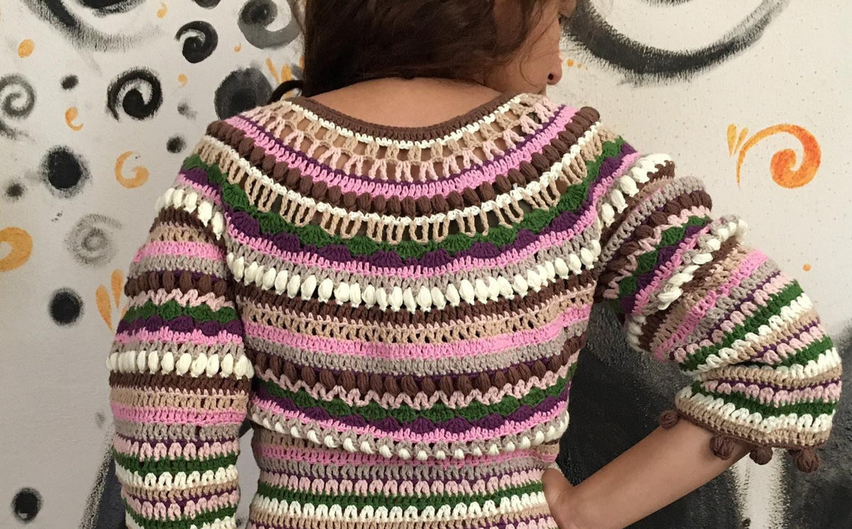 Ines Striped Wool Sweater — view 3