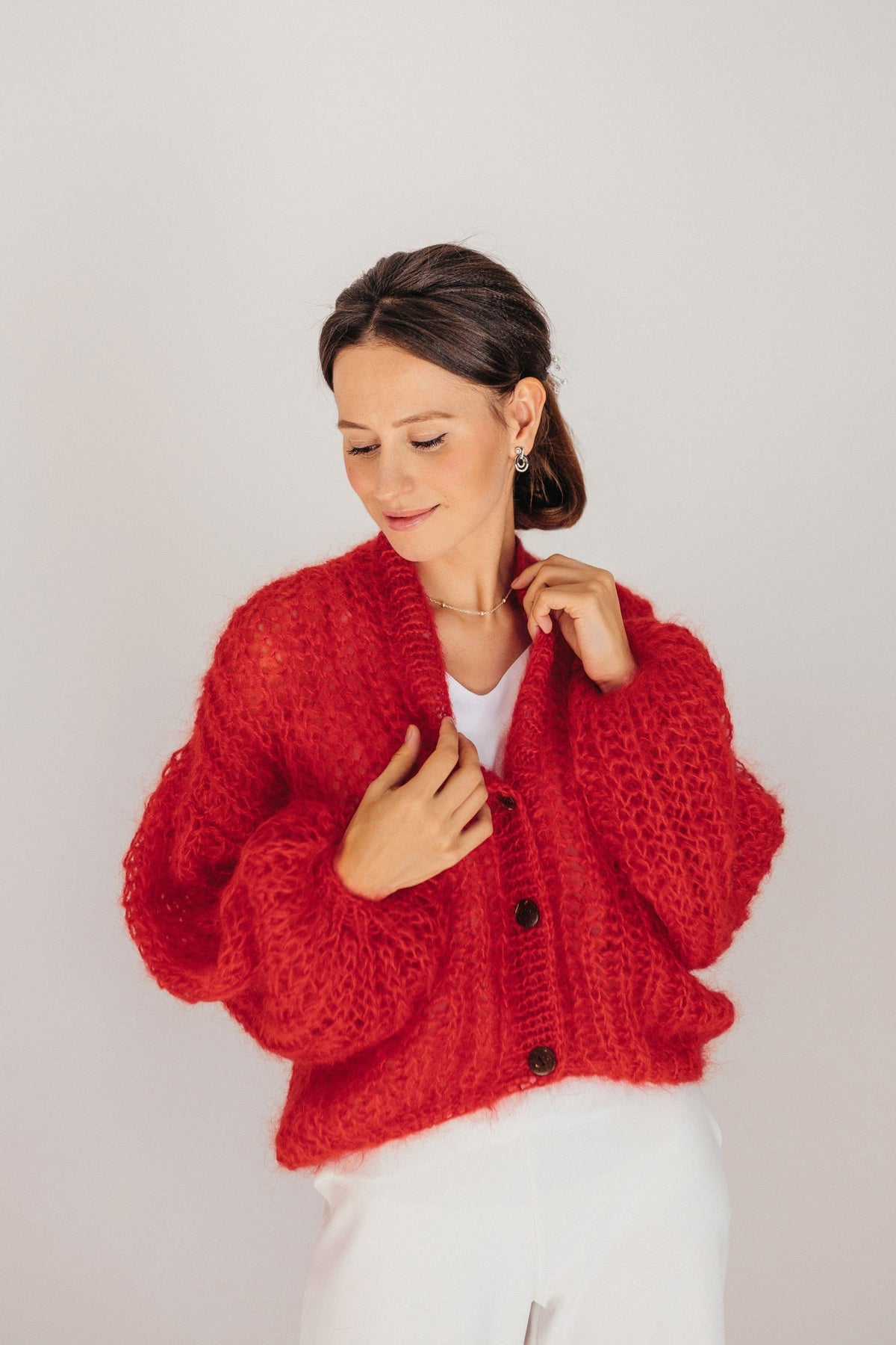 Eden Red Wool Oversized Sweater — Strouse's