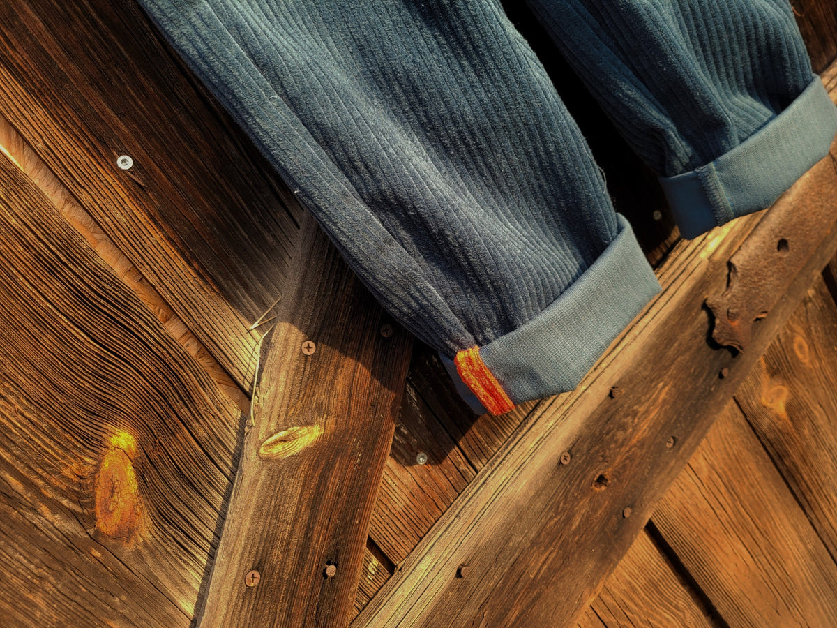 Yara Navy Corduroy Pants — view 5