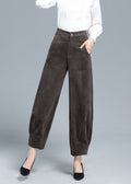Cora Navy Cotton Wide-Leg Corduroy Pants — Strouse's