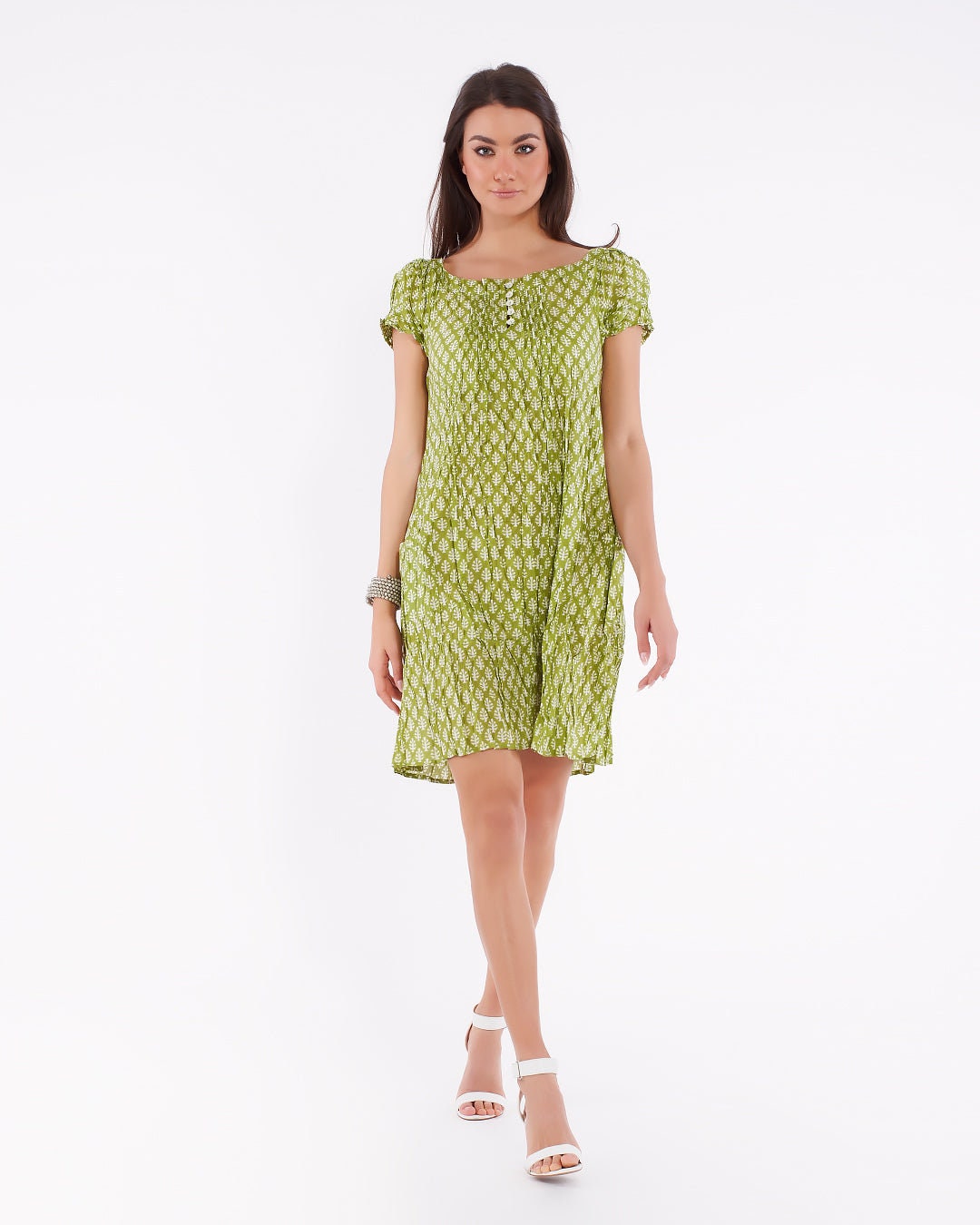 Remy Floral Cotton Smocked Mini Dress — view 2