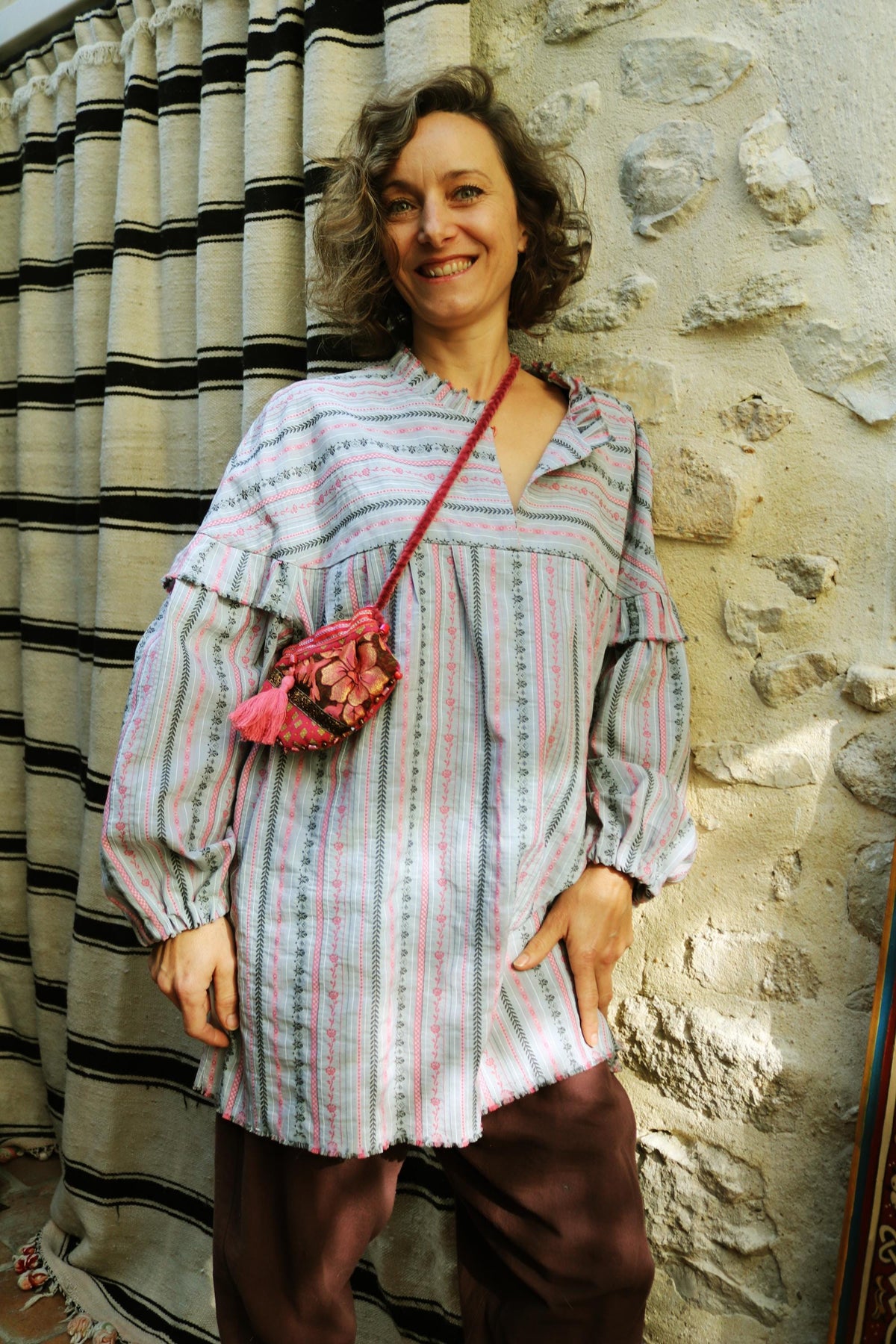 Mila Striped Cotton Tunic Top — Strouse's