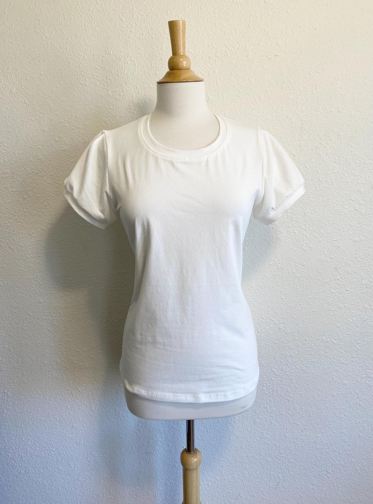 Maeve Red Knit Puff-Sleeve Shirt — view 4