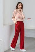 Leona Red Wide-Leg Corduroy Pants — Strouse's