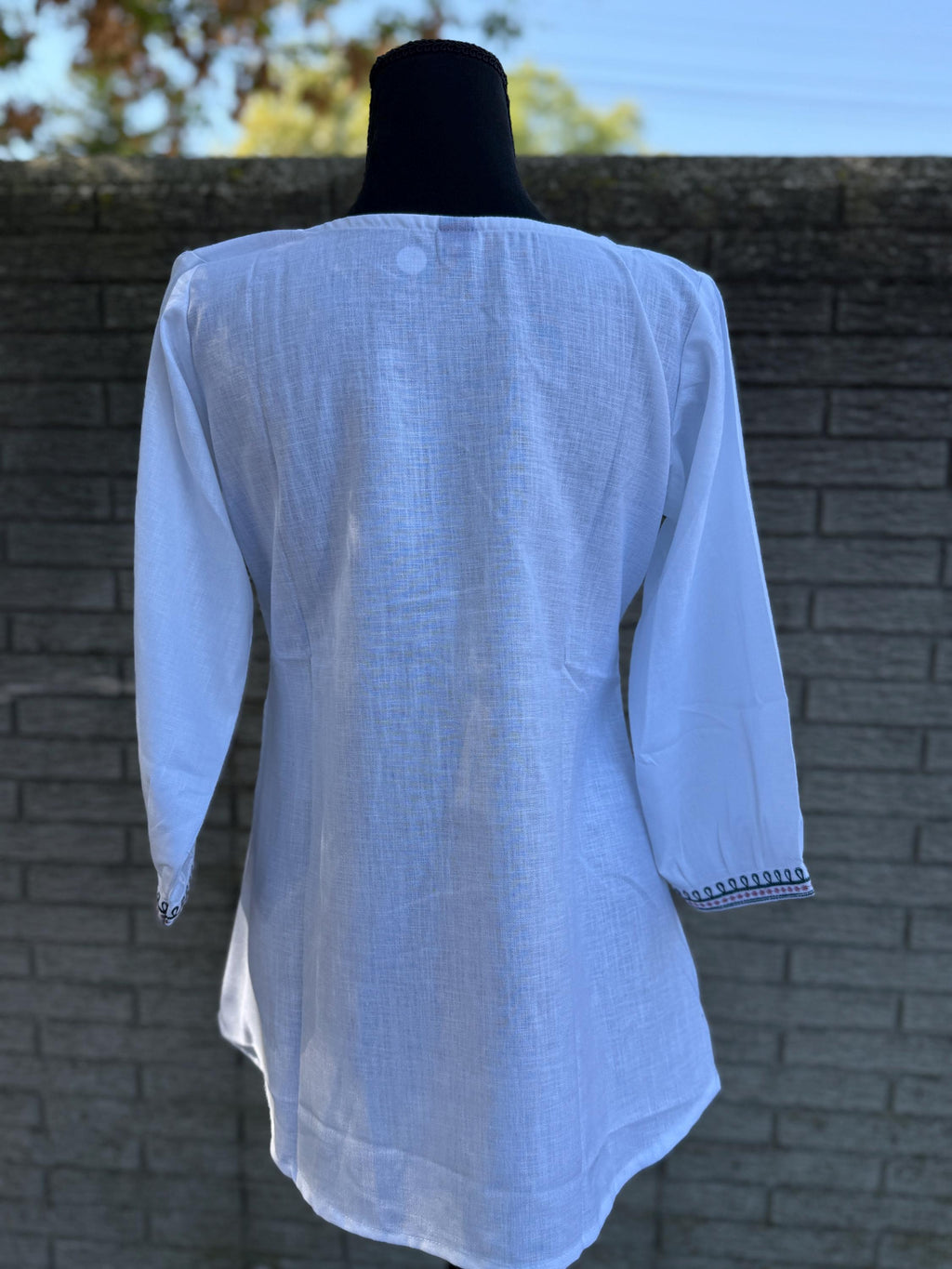 Tessa Floral Cotton Tunic Top — view 4