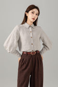Isla Striped Linen Button-Down Shirt — Strouse's