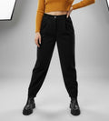 Vida Black Cotton High-Waist Corduroy Pants — Strouse's