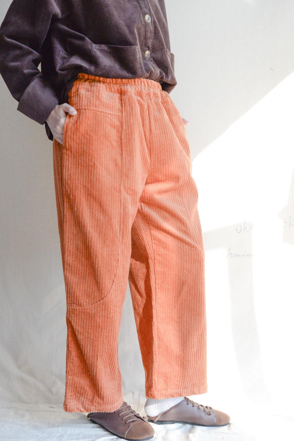 Valen Navy Cotton Corduroy Pants — view 6