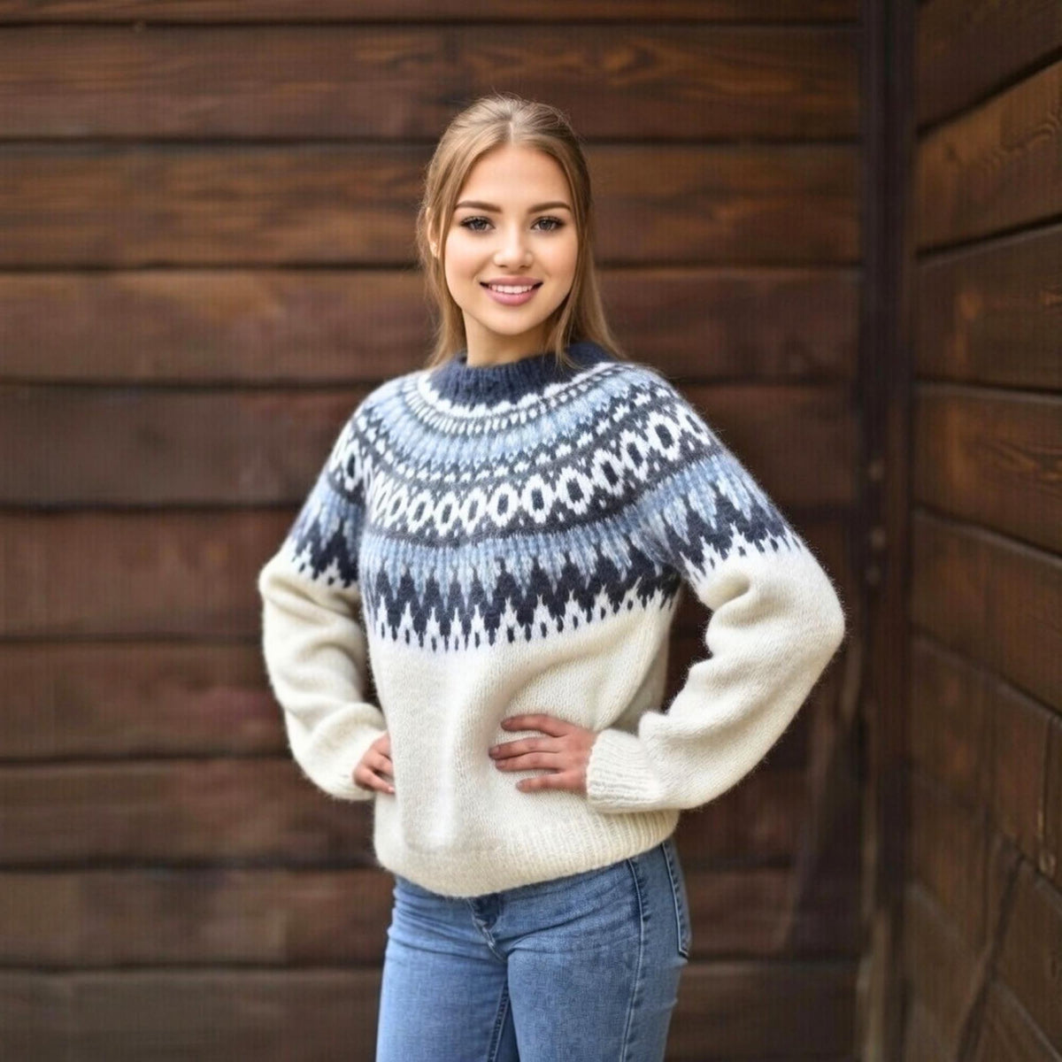 Zara White Knit Chunky Sweater — view 2