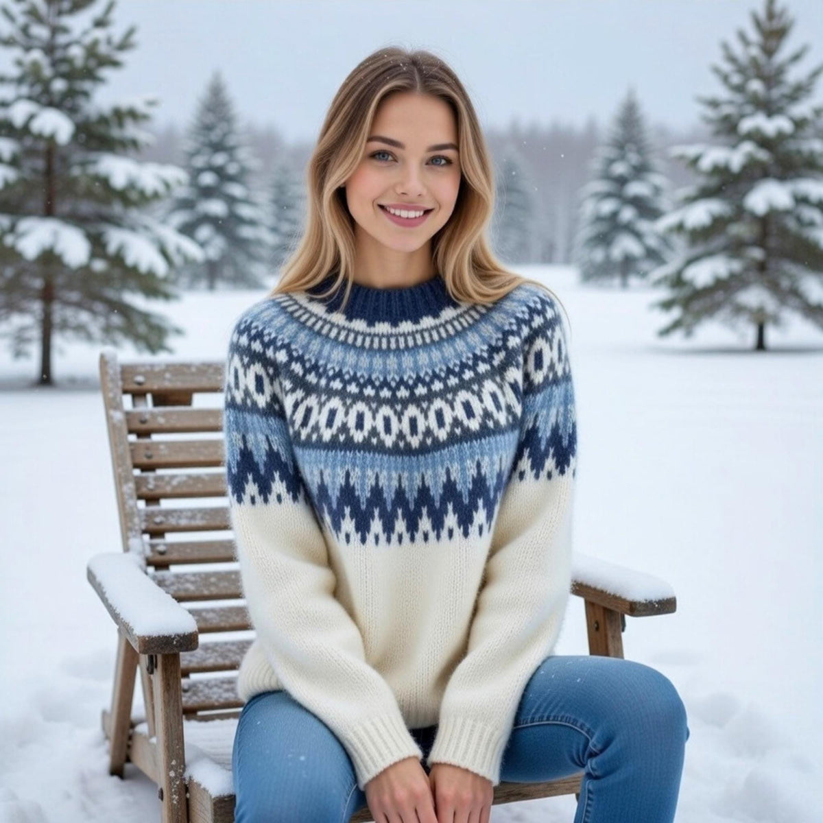Zara White Knit Chunky Sweater — view 4