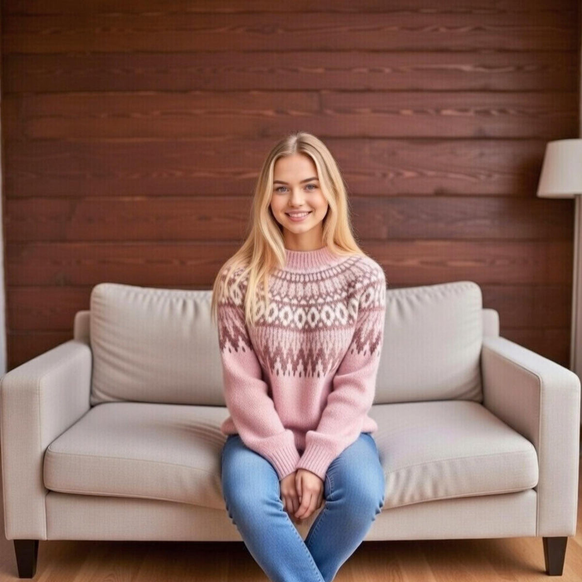 Pia Pink Knit Sweater — view 4