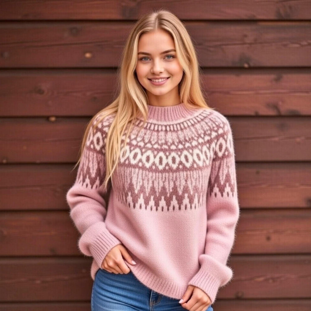 Pia Pink Knit Sweater — view 2