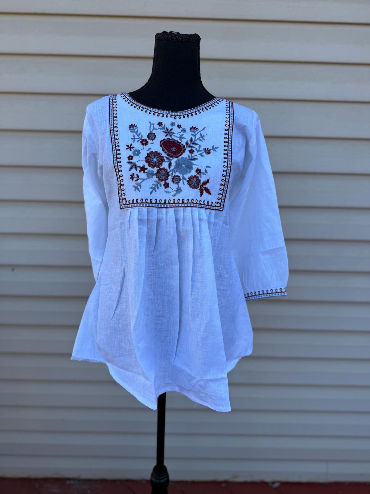 Tessa Floral Cotton Tunic Top — Strouse's