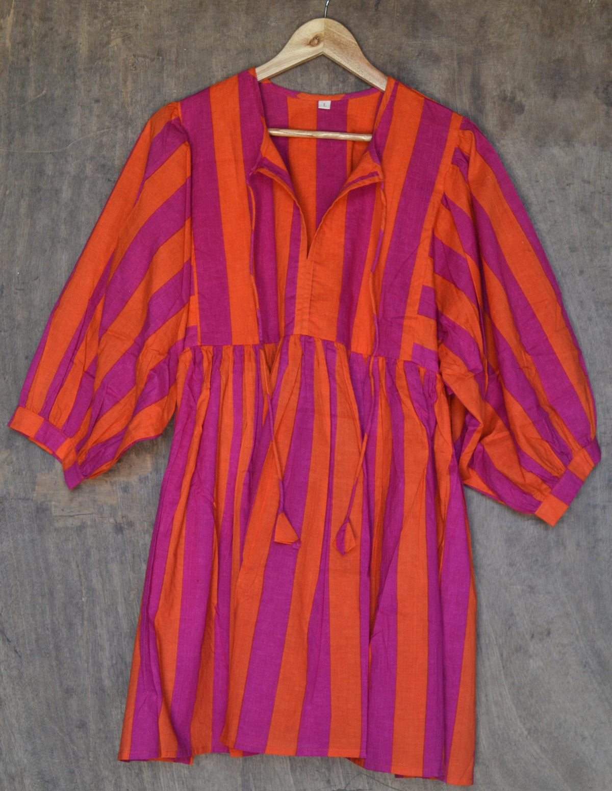 Gemma Striped Cotton Midi Dress — Strouse's