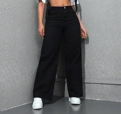 Trixie Black Denim Wide-Leg Jeans — view 3