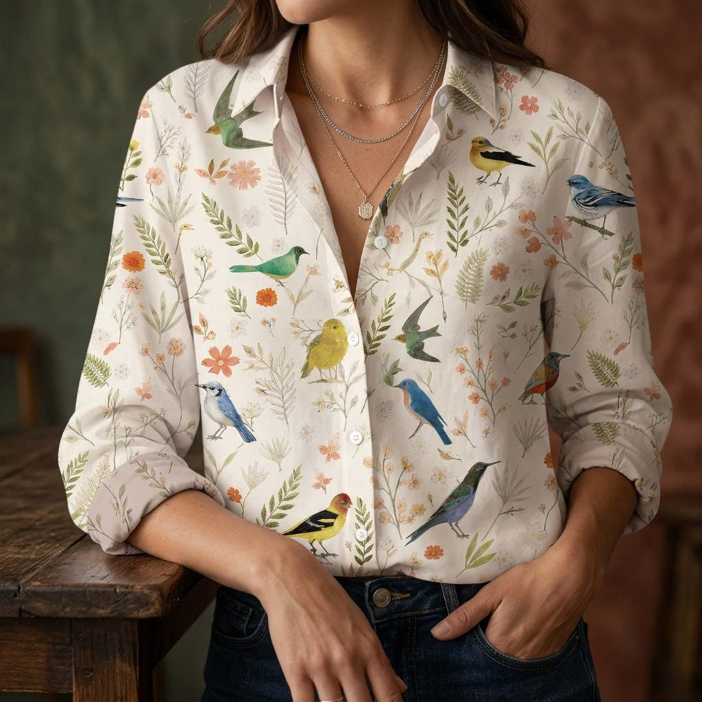 Winnie Botanical Linen Shirt — view 2
