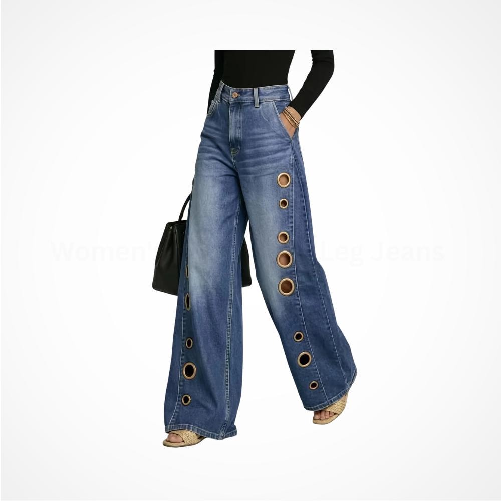 Grace Gray Denim Wide-Leg Jeans — Strouse's