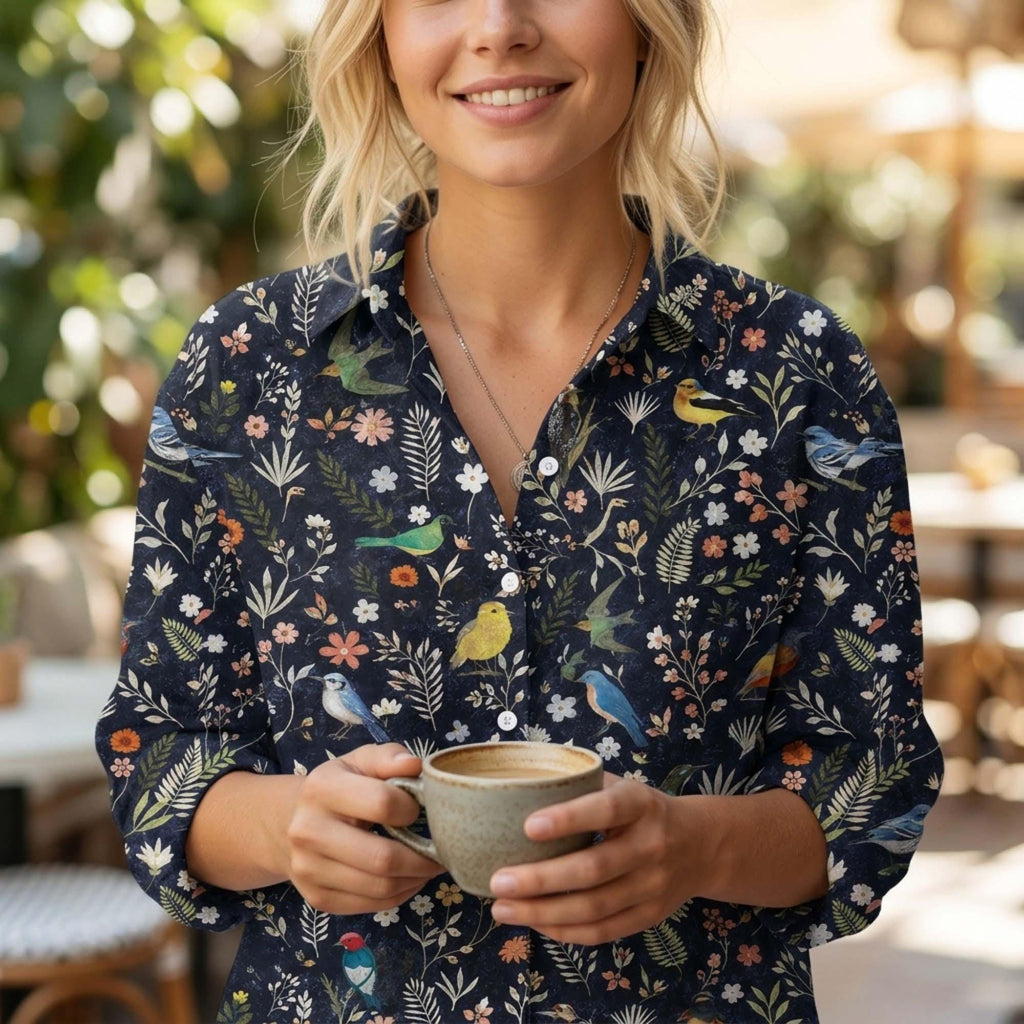 Winnie Botanical Linen Shirt — view 5