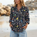 Winnie Botanical Linen Shirt — Strouse's