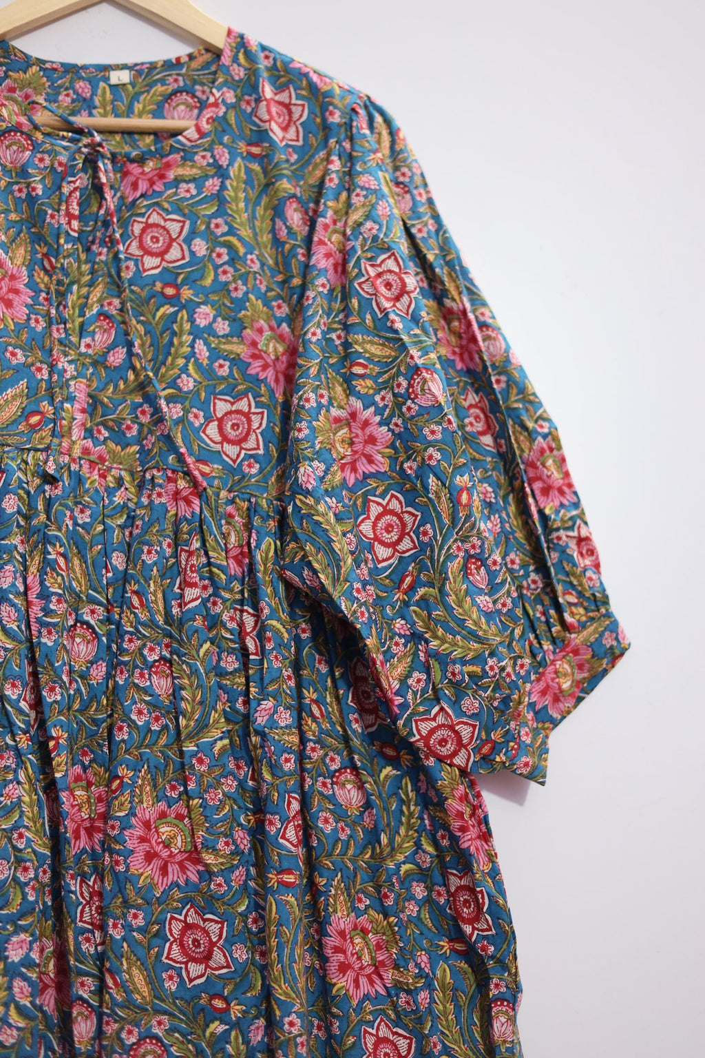 Pearl Olive Cotton Maxi Dress — view 4