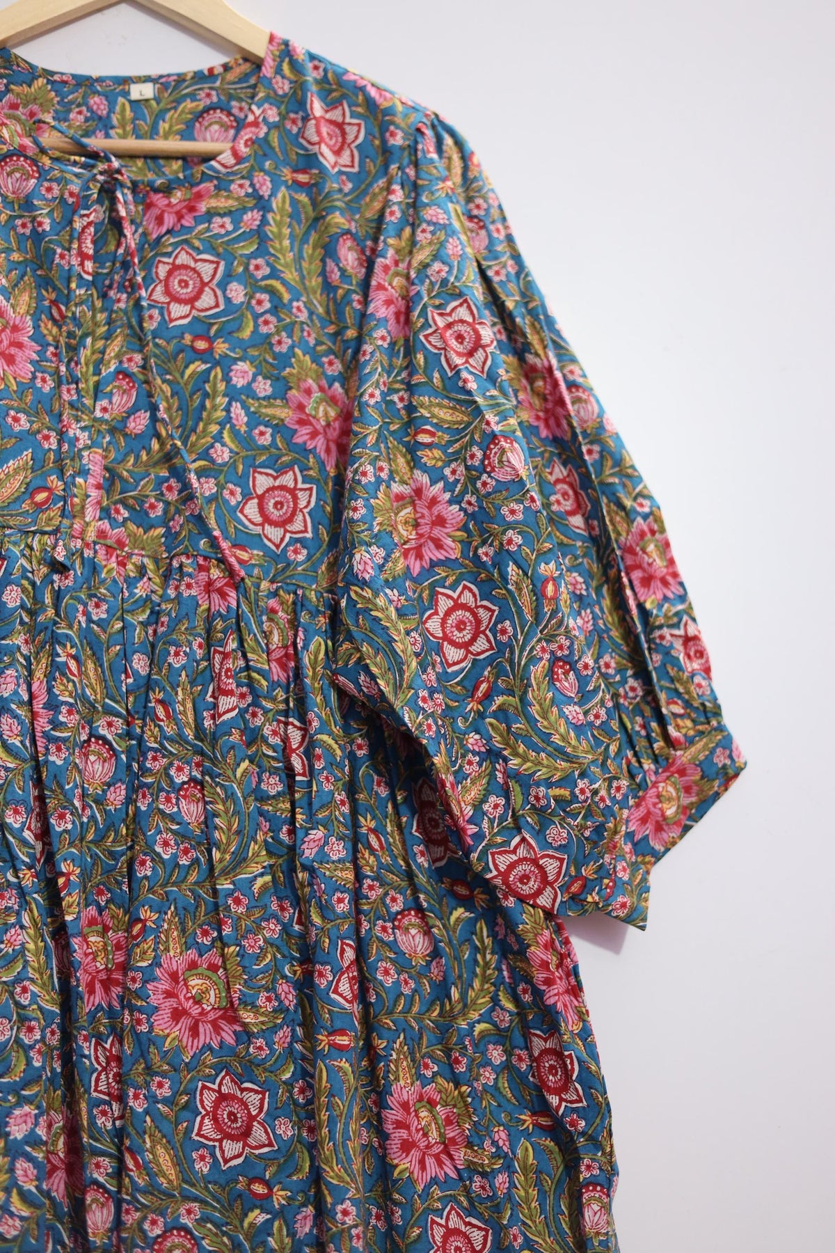Pearl Olive Cotton Maxi Dress — view 4
