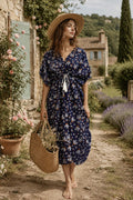 Margot Black Cotton Kaftan Midi Dress — Strouse's