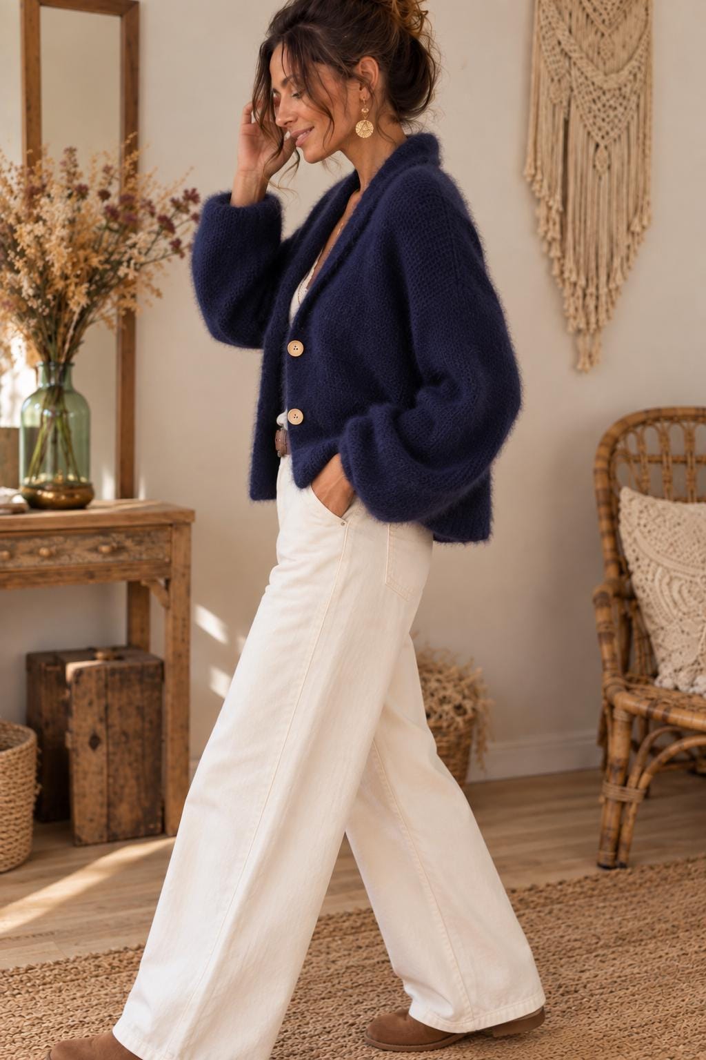 Hattie Navy Cardigan — view 5