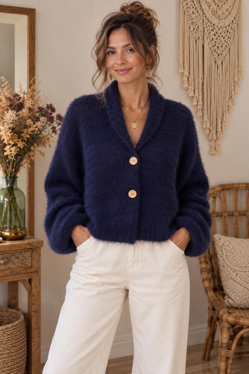 Hattie Navy Cardigan — view 4