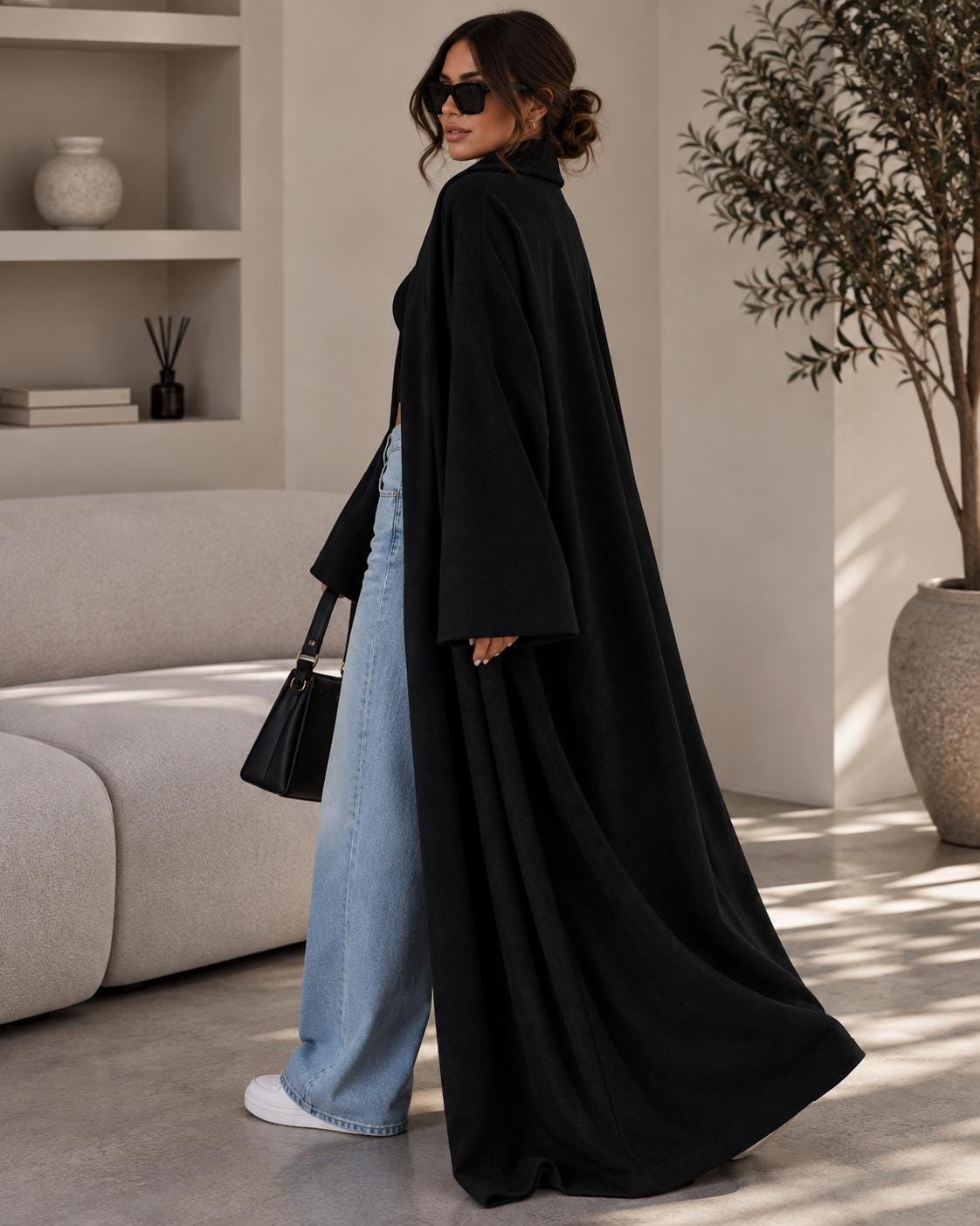 Calla Gray Knit Oversized Cardigan — view 5