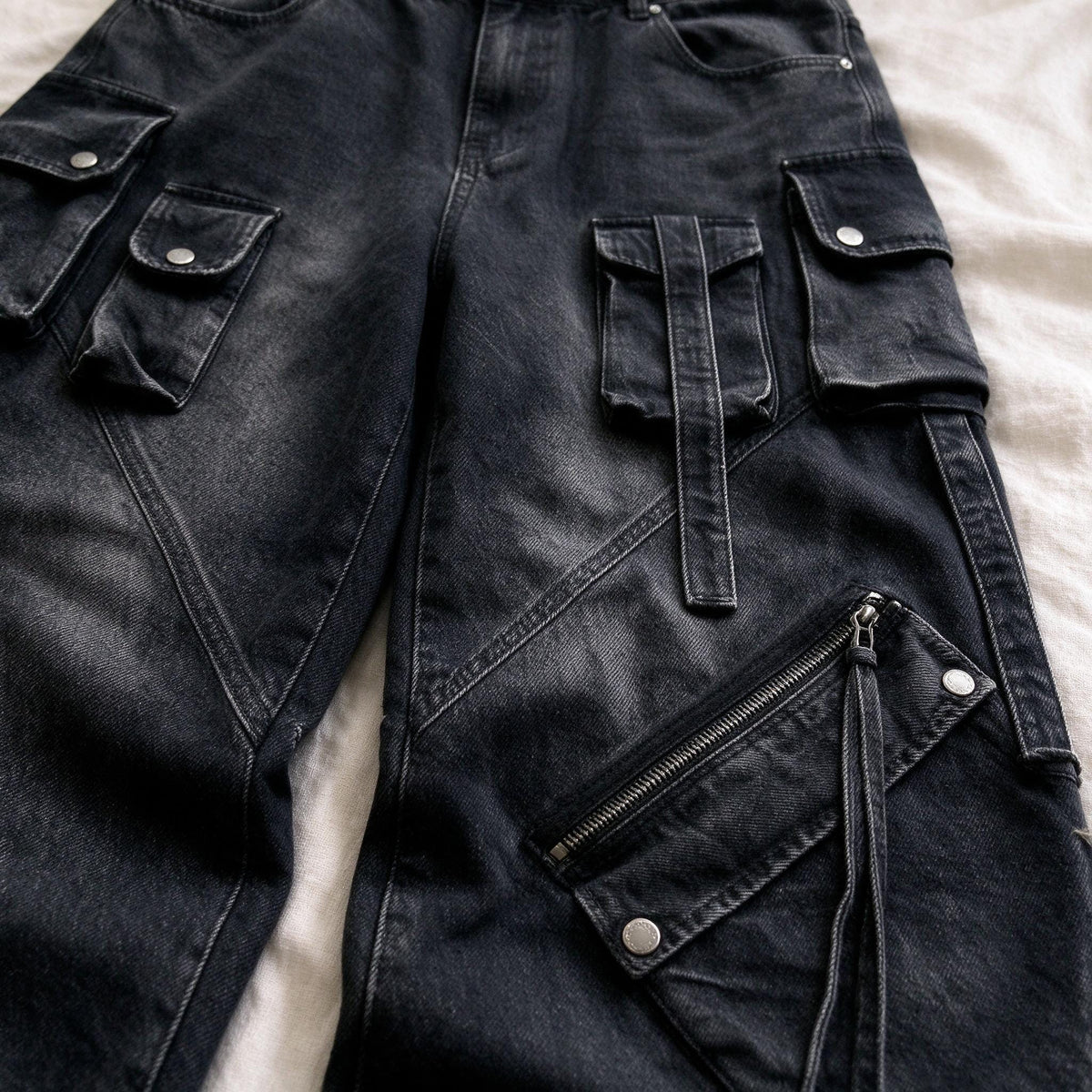Rosa Black Wide-Leg Jeans — view 3