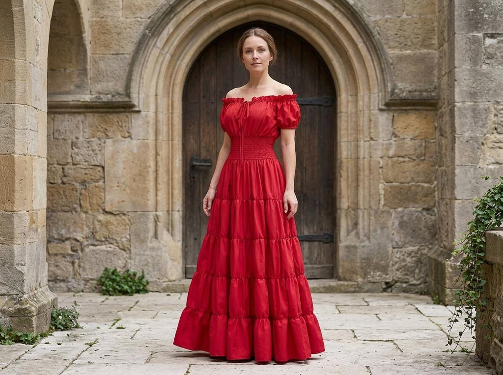 Coco Red Smocked Maxi Dress — Strouse's