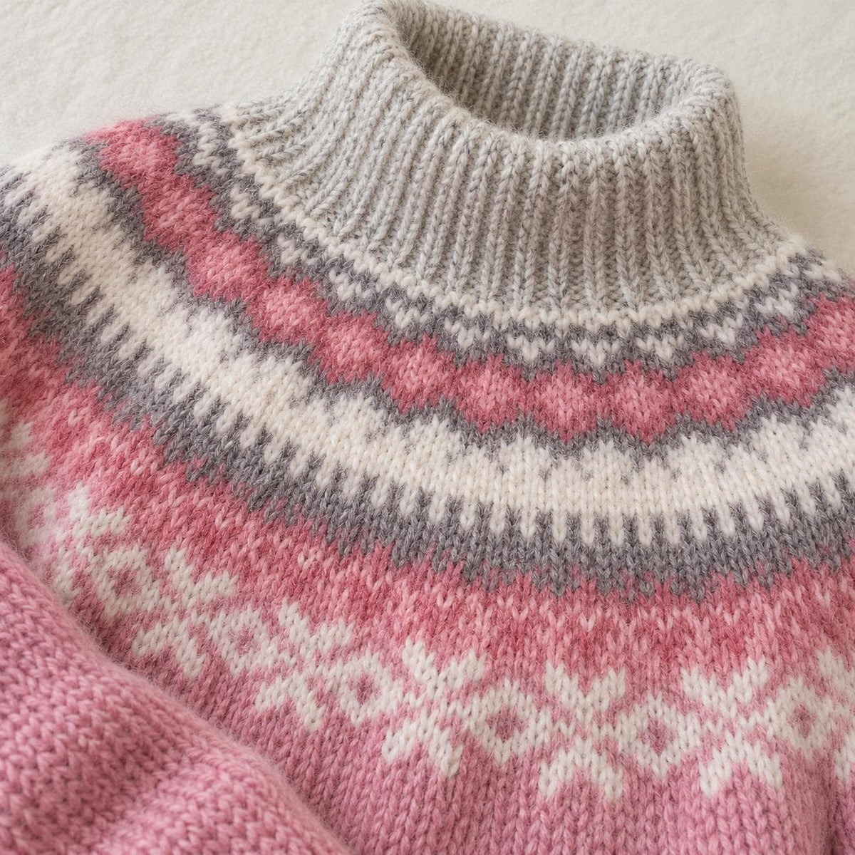 Clara Gray Knit Oversized Sweater — view 4